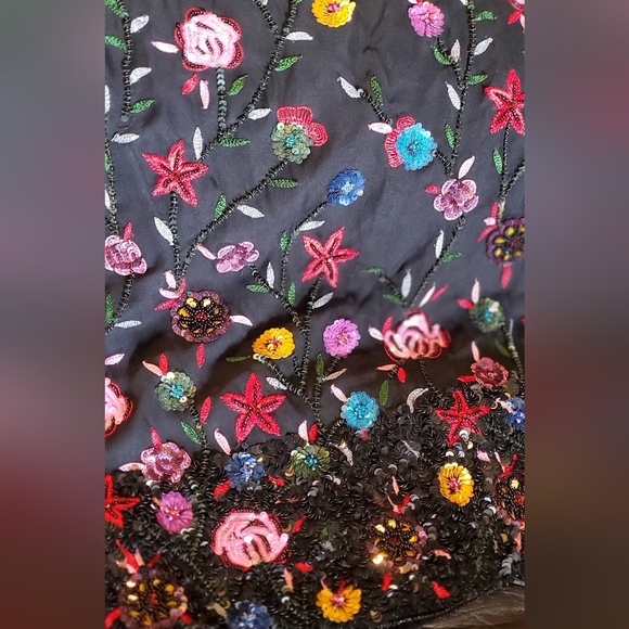 NWT Camille Marie Sequin & Embroidered Skirt - Picture 3 of 6